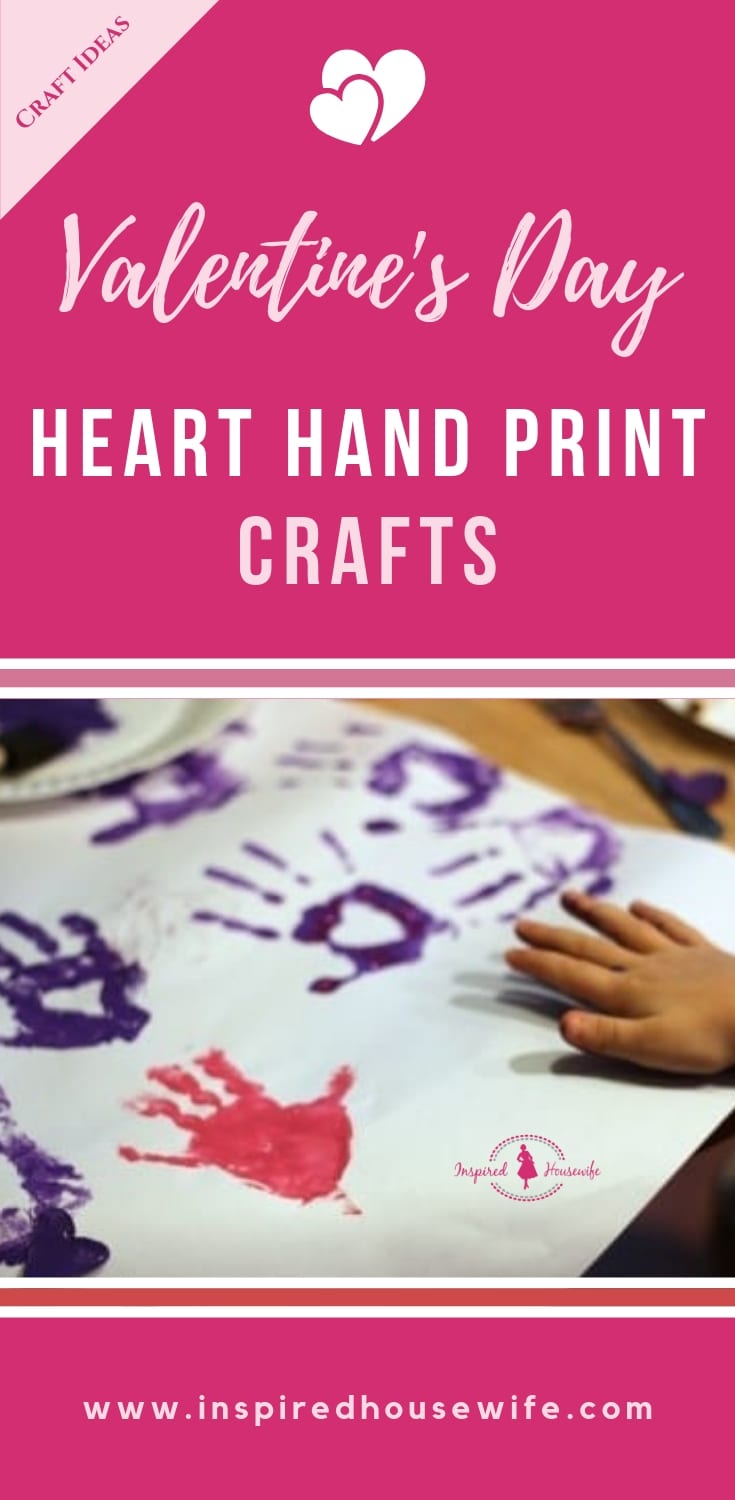 Valentine\'s Day Heart Hand Print Craft