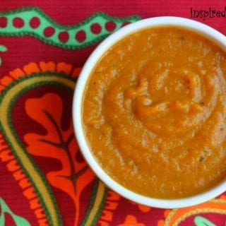 For a healthy and quick make ahead meal try this healthy butternut squash soup. It is super creamy, gluten free, and 21 Day Fix approved.